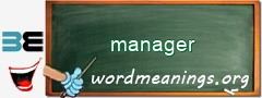 WordMeaning blackboard for manager